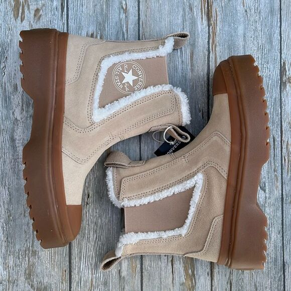 Converse Chuck Taylor All Star Chelsea Lugged Suede Boots Shoes Size 3 - Picture 4 of 11